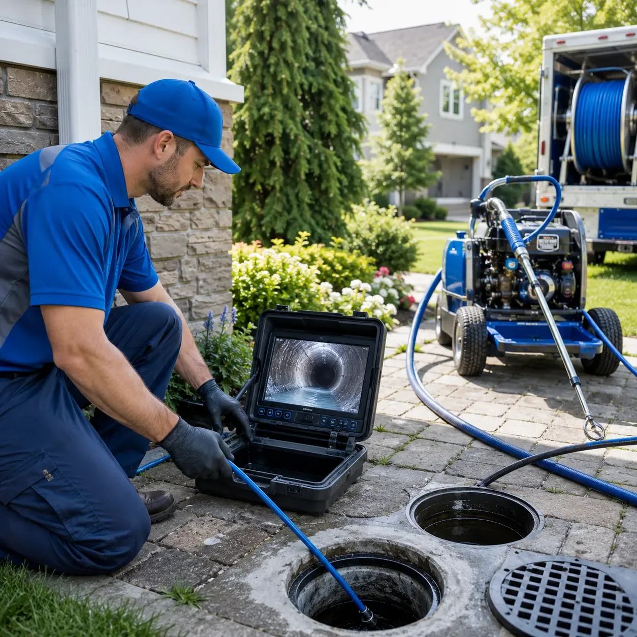 Outdoor drain cleaning professionals serving Falmouth, ME