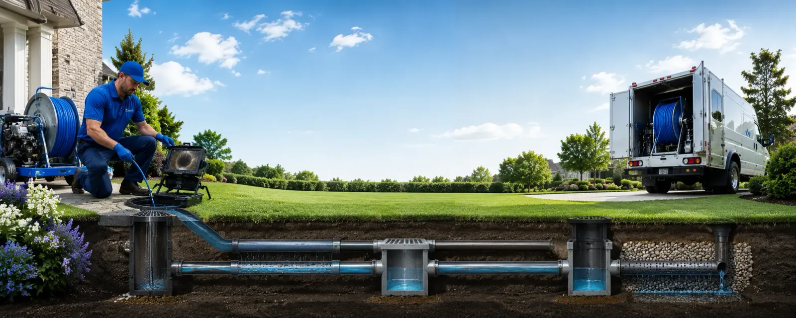 Outdoor drain cleaning information for Falmouth, ME